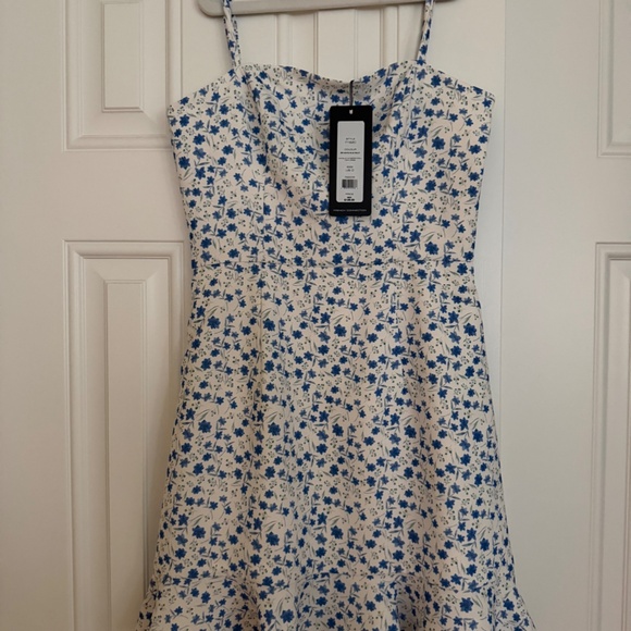 French Connection Floral Blue and White Dress - Picture 3 of 3